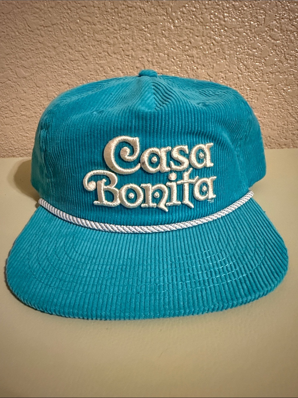 Casa Bonita Colorado Turquoise Corduroy Cap